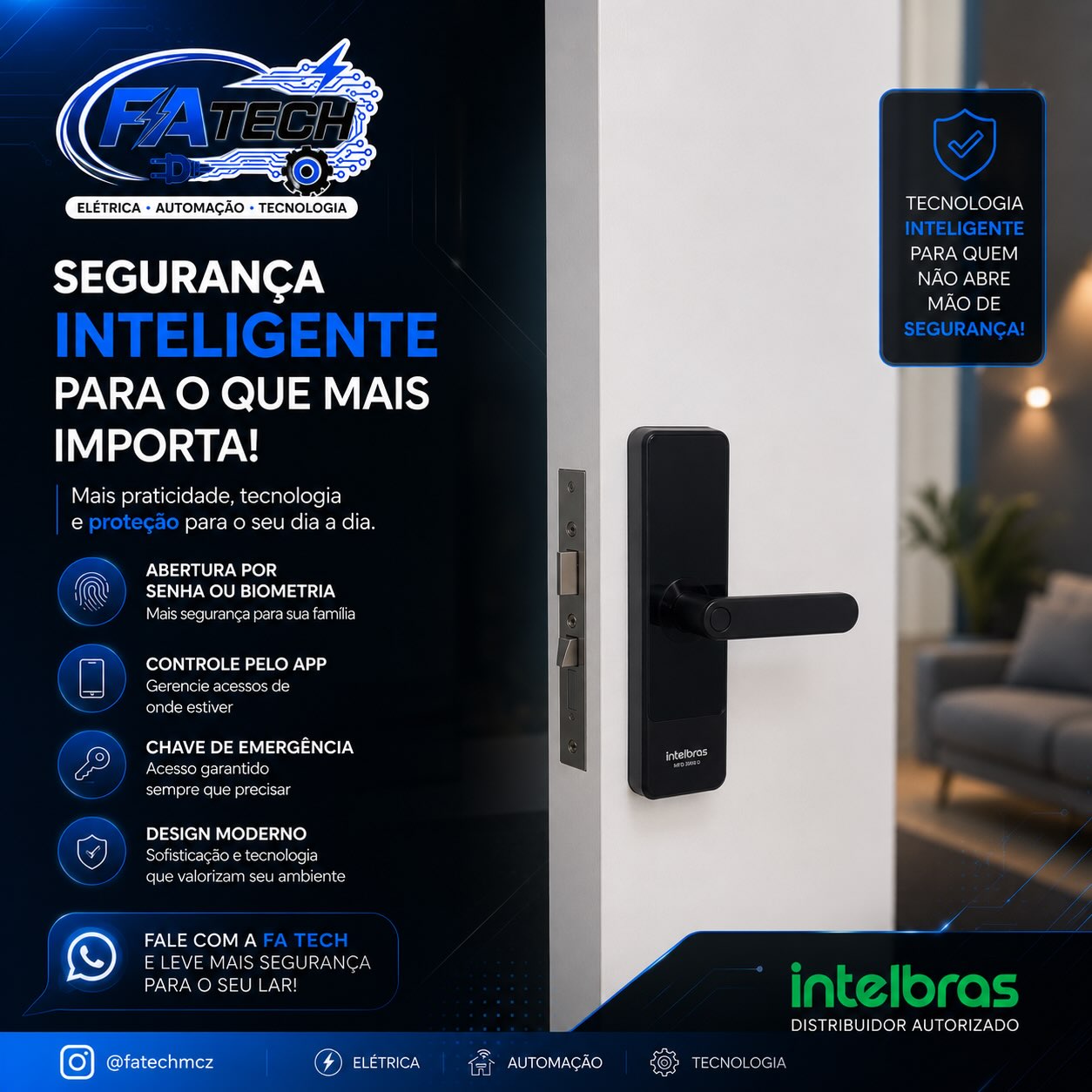 Fechadura inteligente instalada
